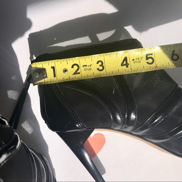 BCBGMAXAZRIA Black Mesh Open Toe Booties! - Picture 5 of 8